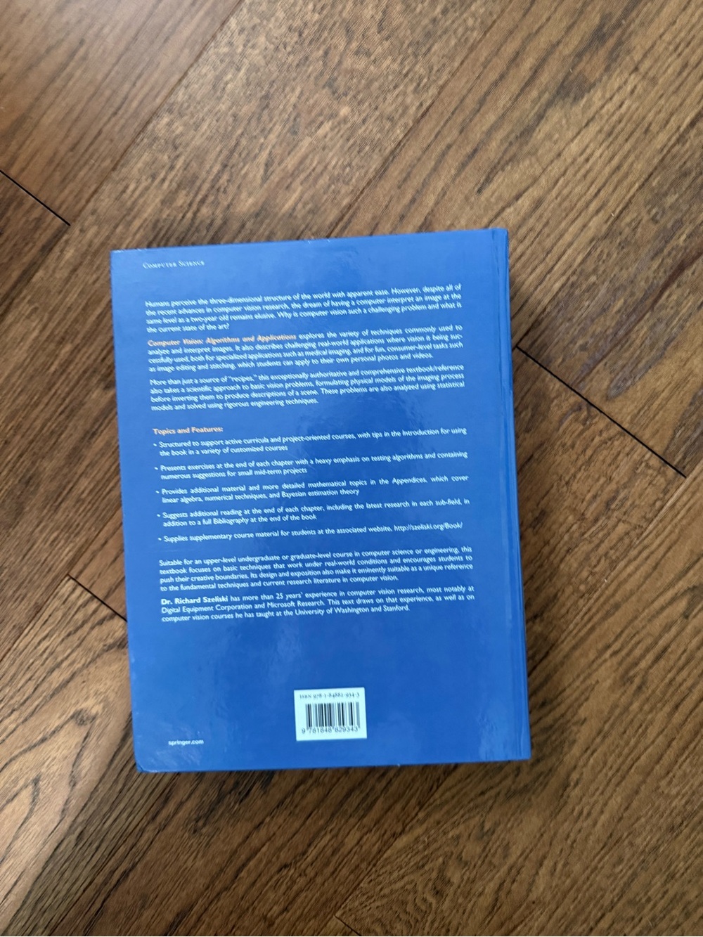 Computer Vision: Algorithms and Applications — Blue Springer Textbook - Picture 3 of 3